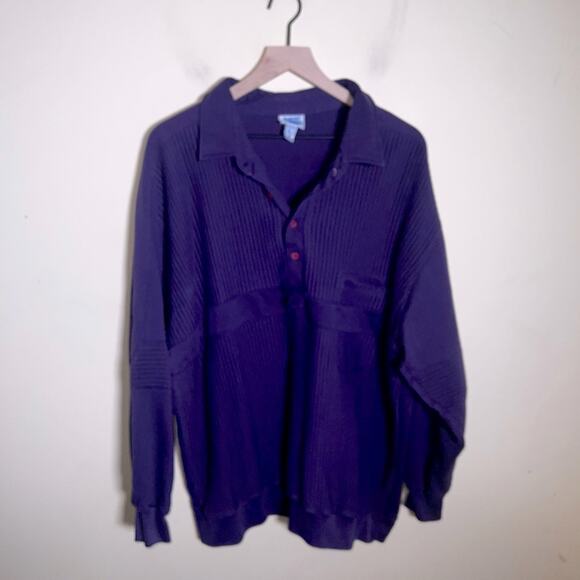 VNTG BOULEVARD CLUB oversized 80s ribbed sweater 4X - Picture 5 of 5